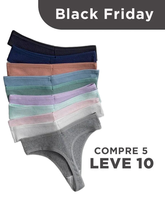 Calcinhas Fio Dental em Algodão – Conforto e Qualidade | Compre 5 Leve 10 | Frete Grátis